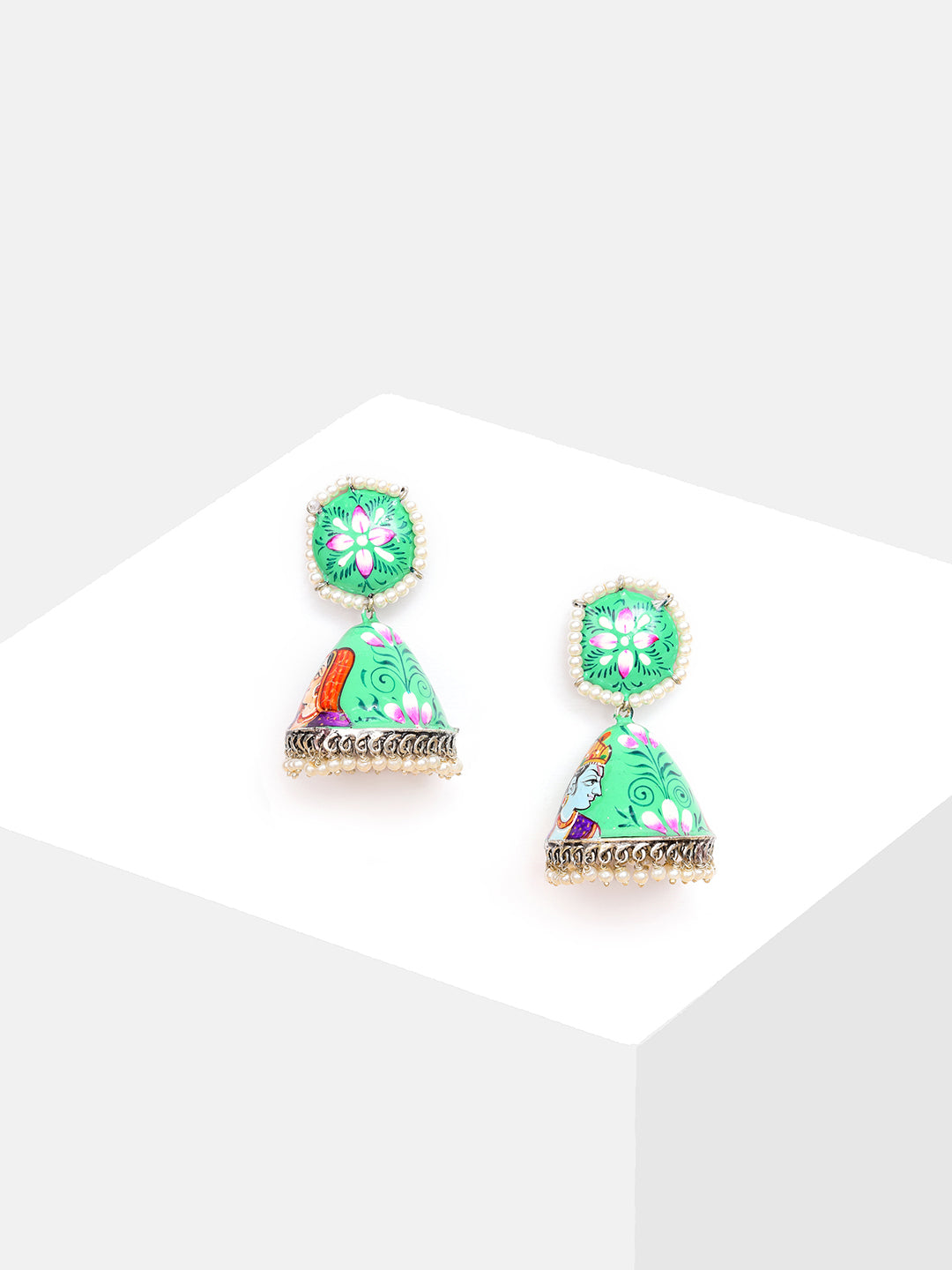 Gold Plated Beaded Jhumka