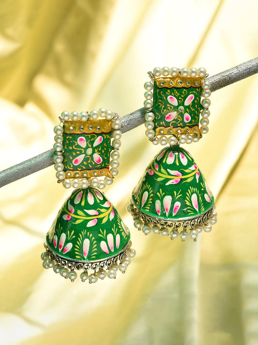 Gold Plated Beaded Jhumka