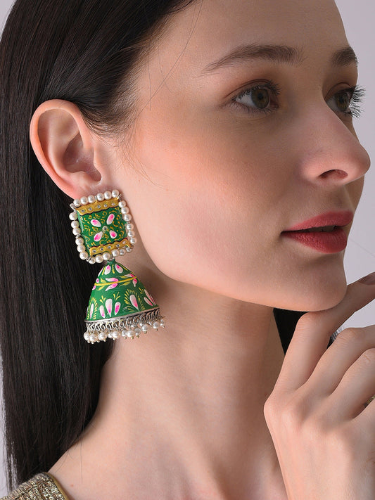 Gold Plated Beaded Jhumka