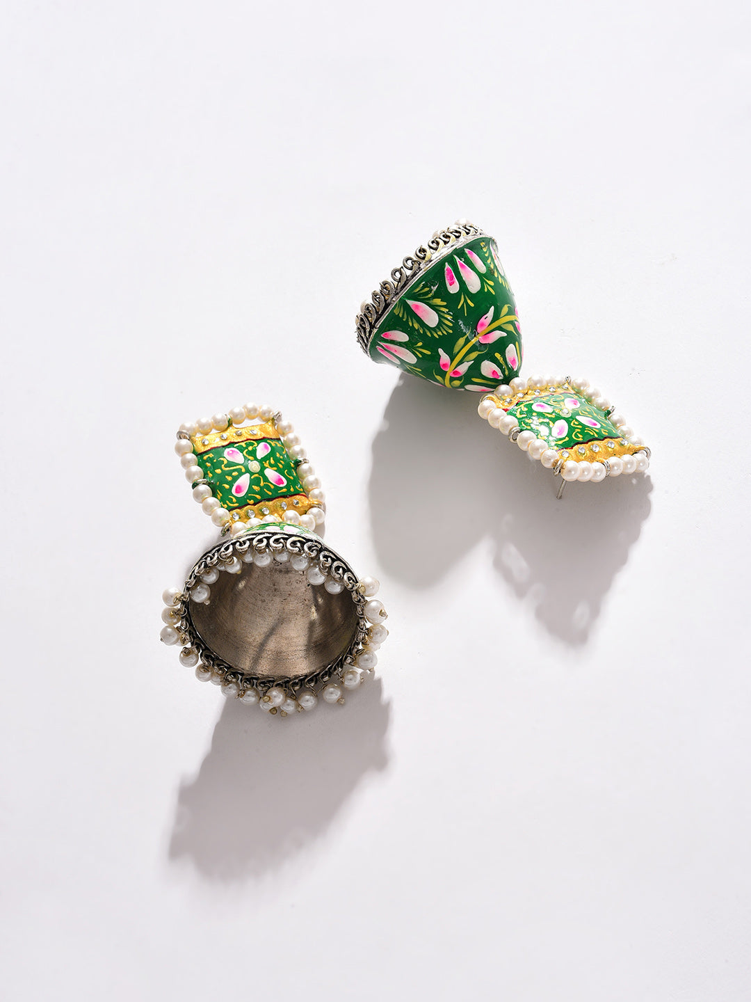 Gold Plated Beaded Jhumka