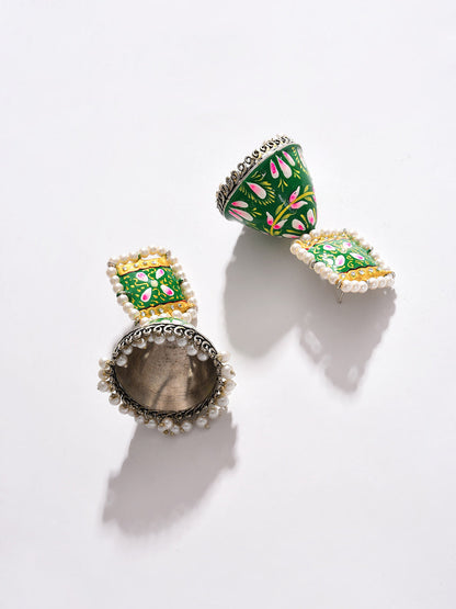 Gold Plated Beaded Jhumka