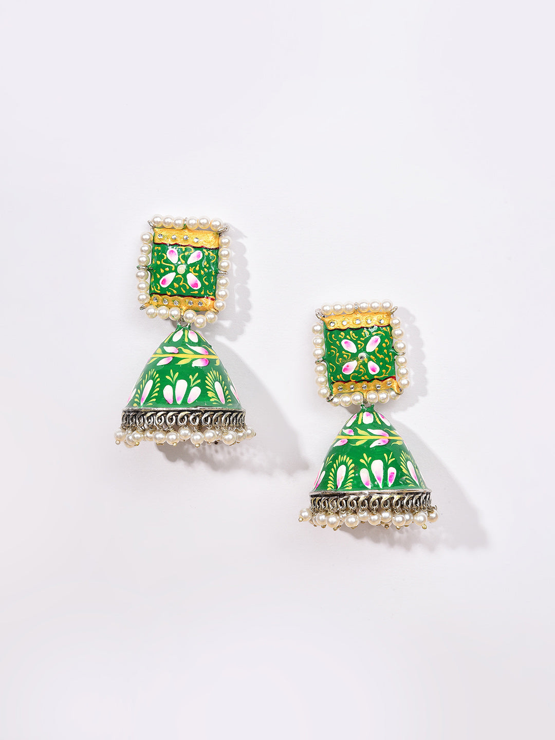 Gold Plated Beaded Jhumka