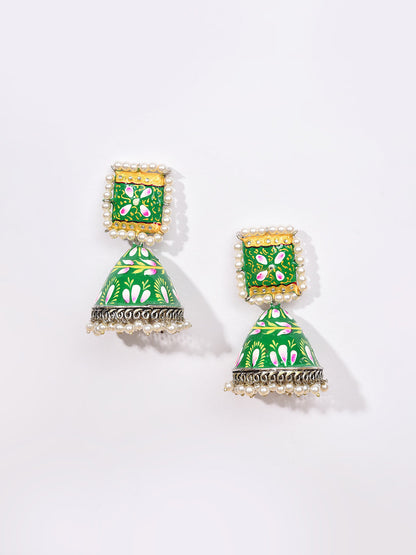 Gold Plated Beaded Jhumka