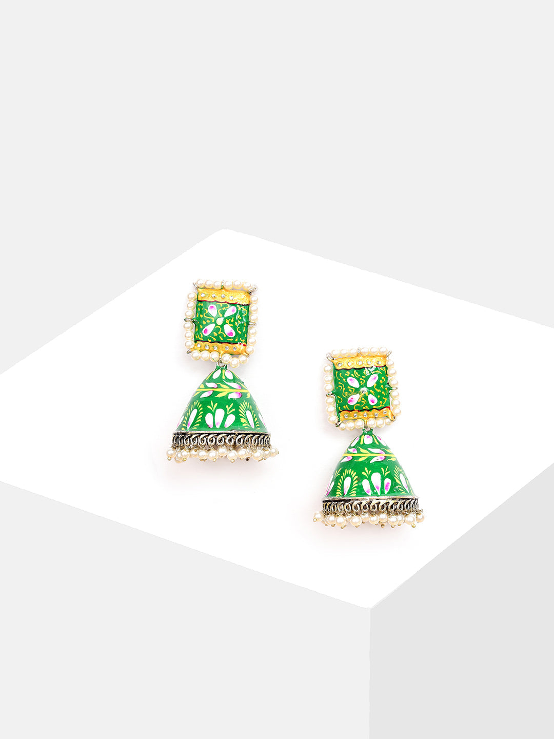 Gold Plated Beaded Jhumka