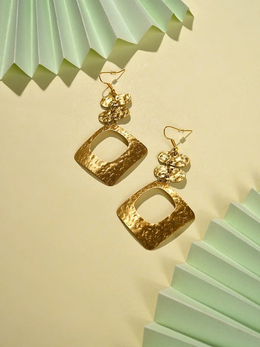 Gold Plated Designer Drop Earring