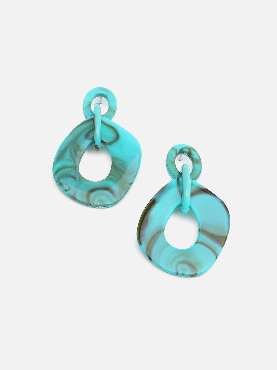 Sohi Green Colour Statement Drop Earring