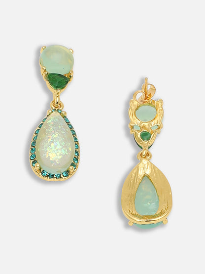 Gold Plated Party Designer Stone Drop Earring For Women
