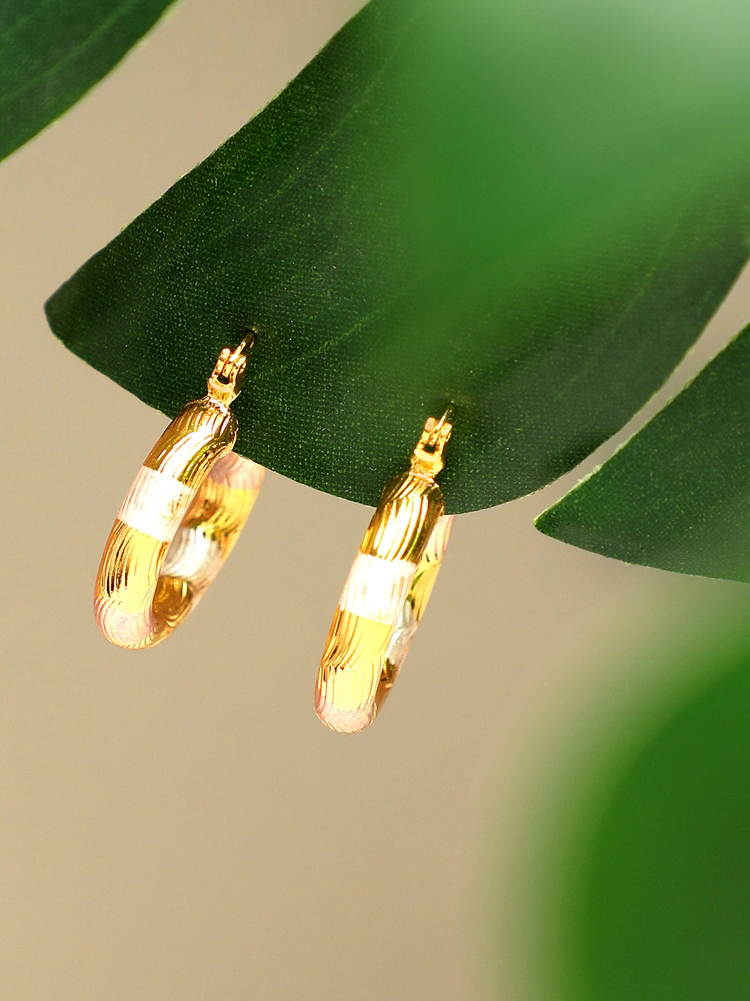 Gold Plated Party Designer Hoop Earring For Women