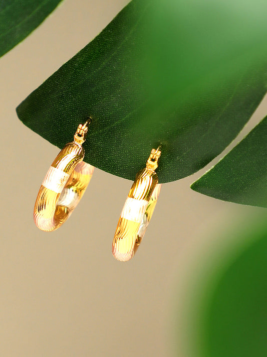 Gold Plated Party Designer Hoop Earring For Women