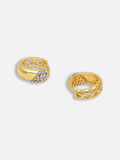 Gold Plated Party Designer Stone Drop Earring For Women