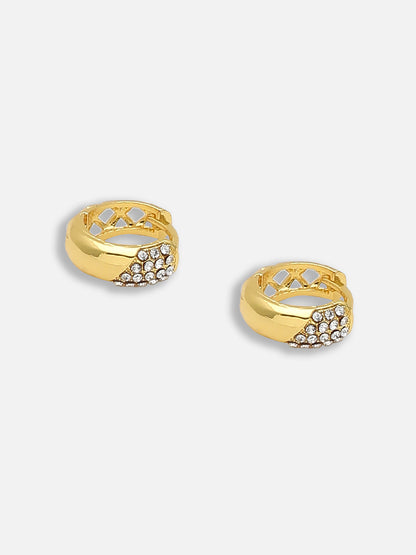 Gold Plated Party Designer Stone Drop Earring For Women