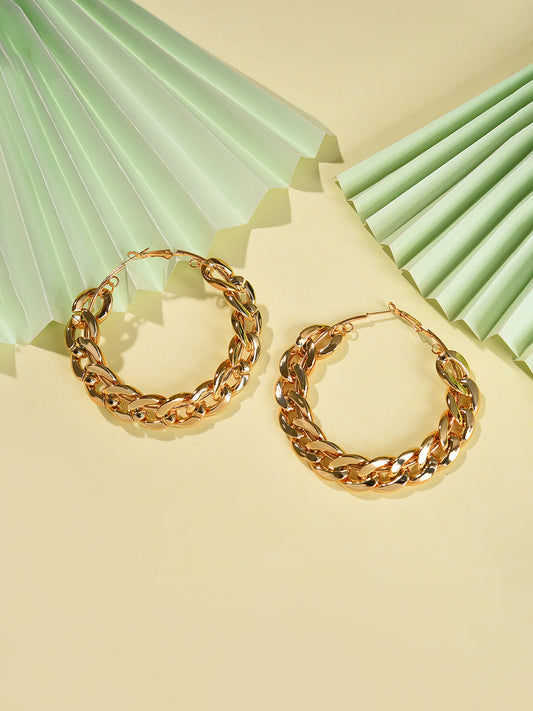 Gold Plated Designer Hoop Earring