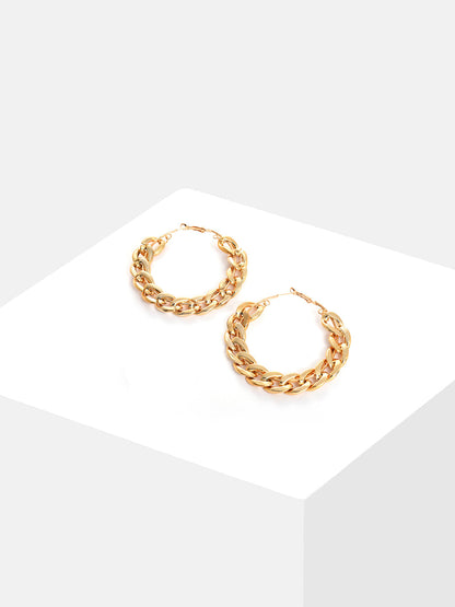 Gold Plated Designer Hoop Earring