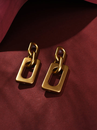 Gold Plated Designer Drop Earring