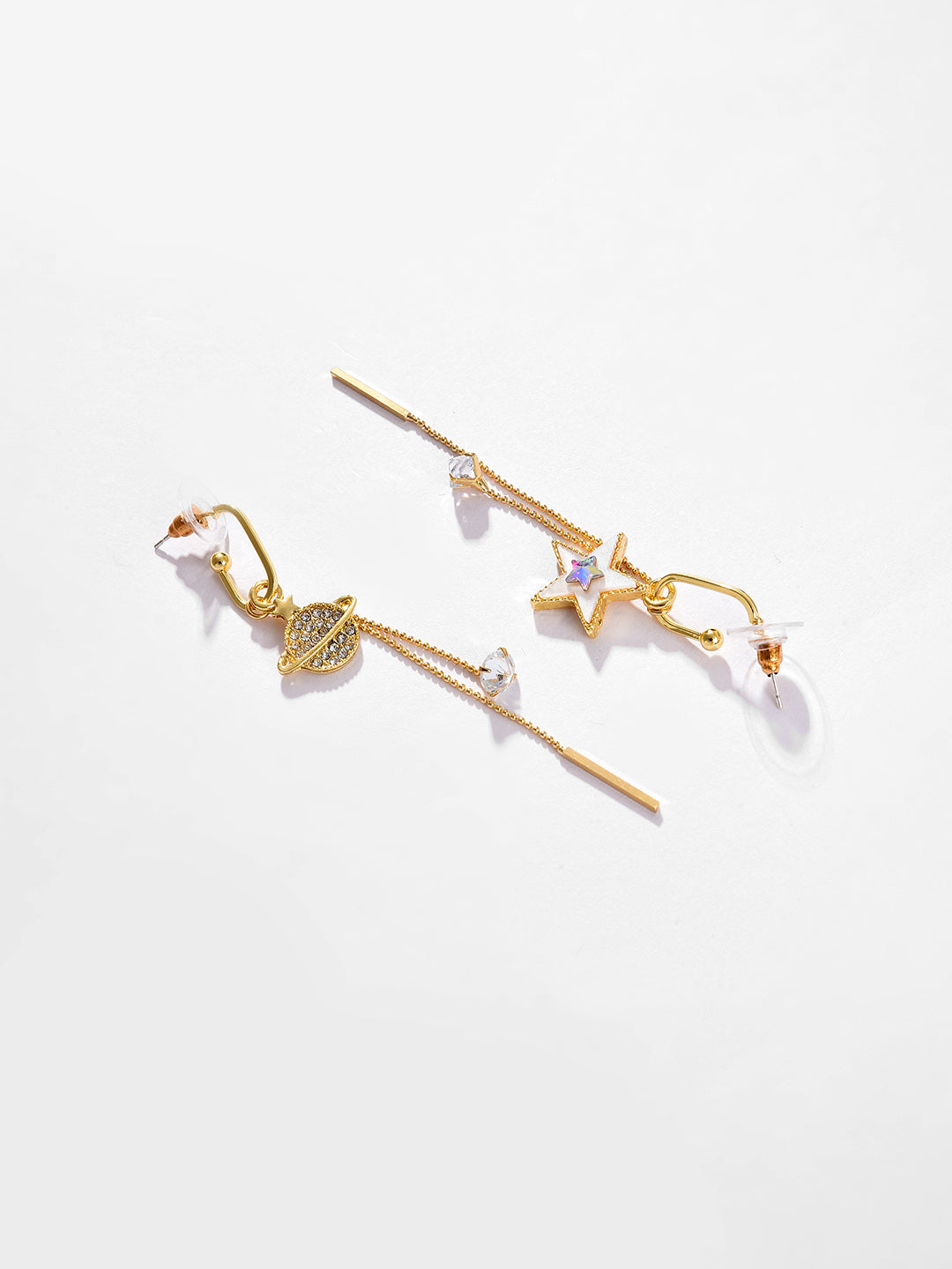 Gold Plated Designer Stone Drop Earring