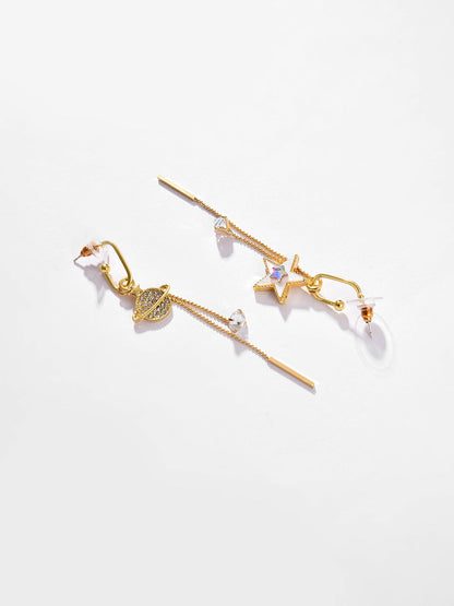 Gold Plated Designer Stone Drop Earring