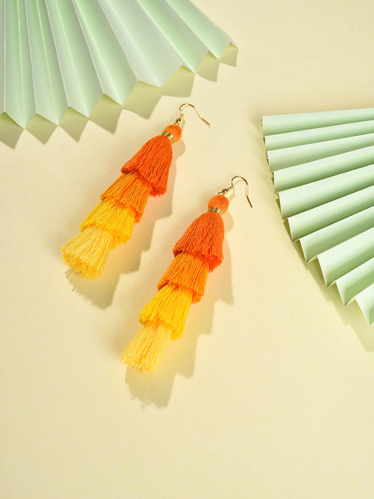 Gold Plated Beaded Drop Earring