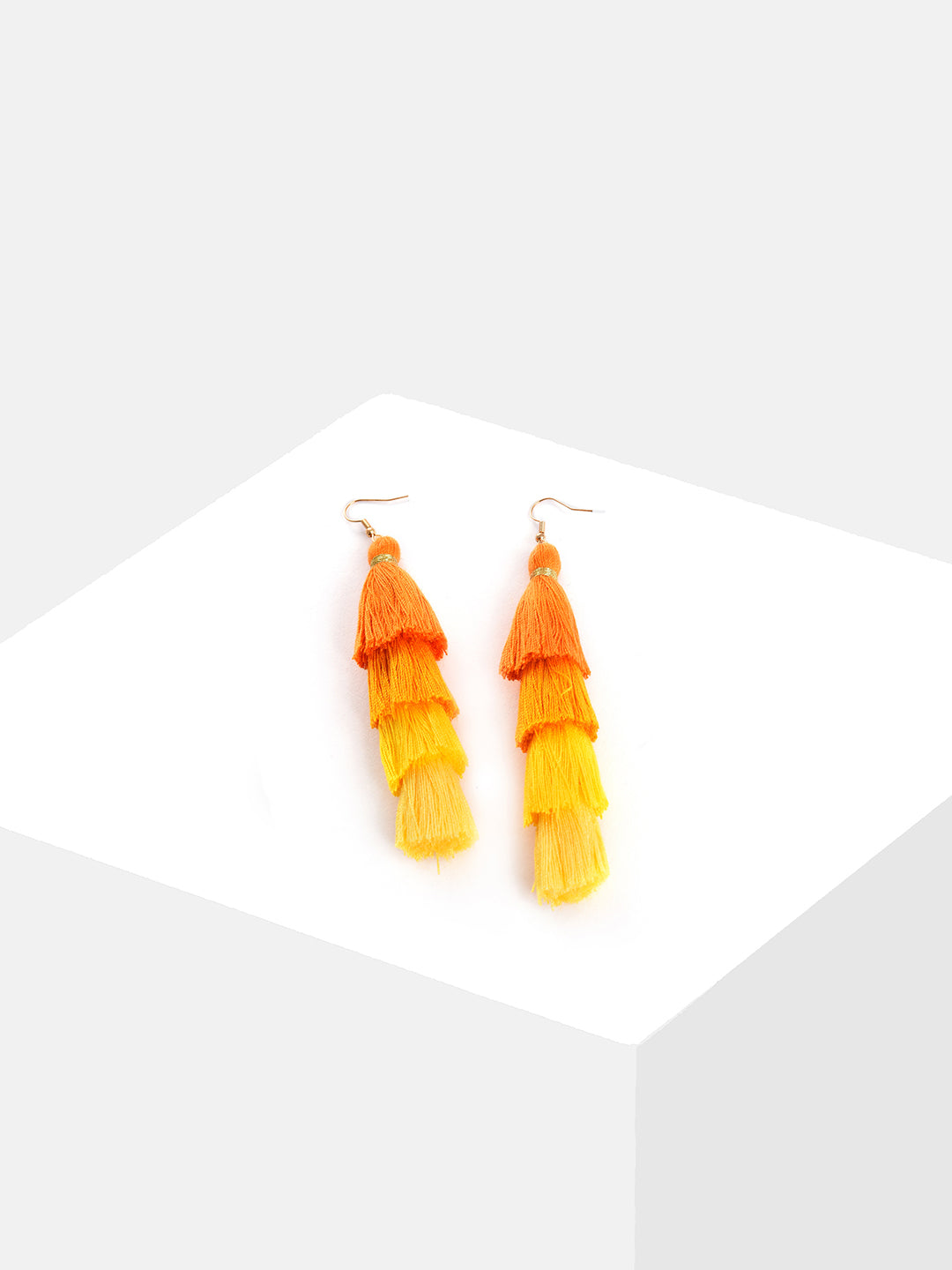 Gold Plated Beaded Drop Earring