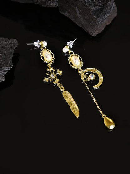 Gold Plated Designer Stone Drop Earring