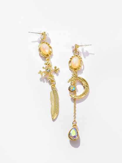 Gold Plated Designer Stone Drop Earring