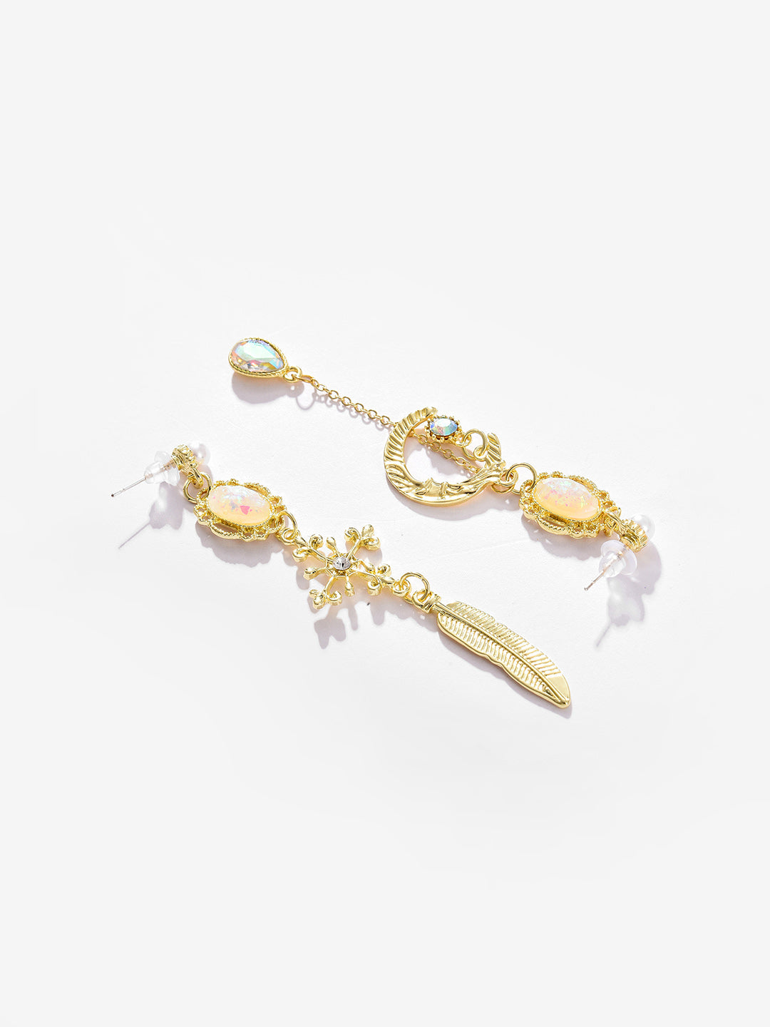 Gold Plated Designer Stone Drop Earring