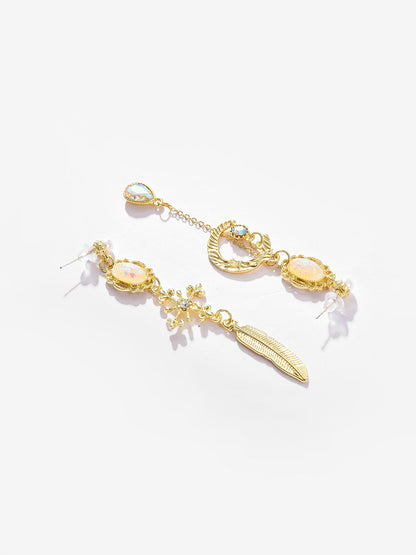 Gold Plated Designer Stone Drop Earring