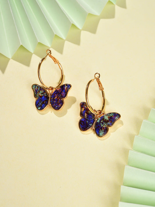 Gold Plated Designer Stone Drop Earring