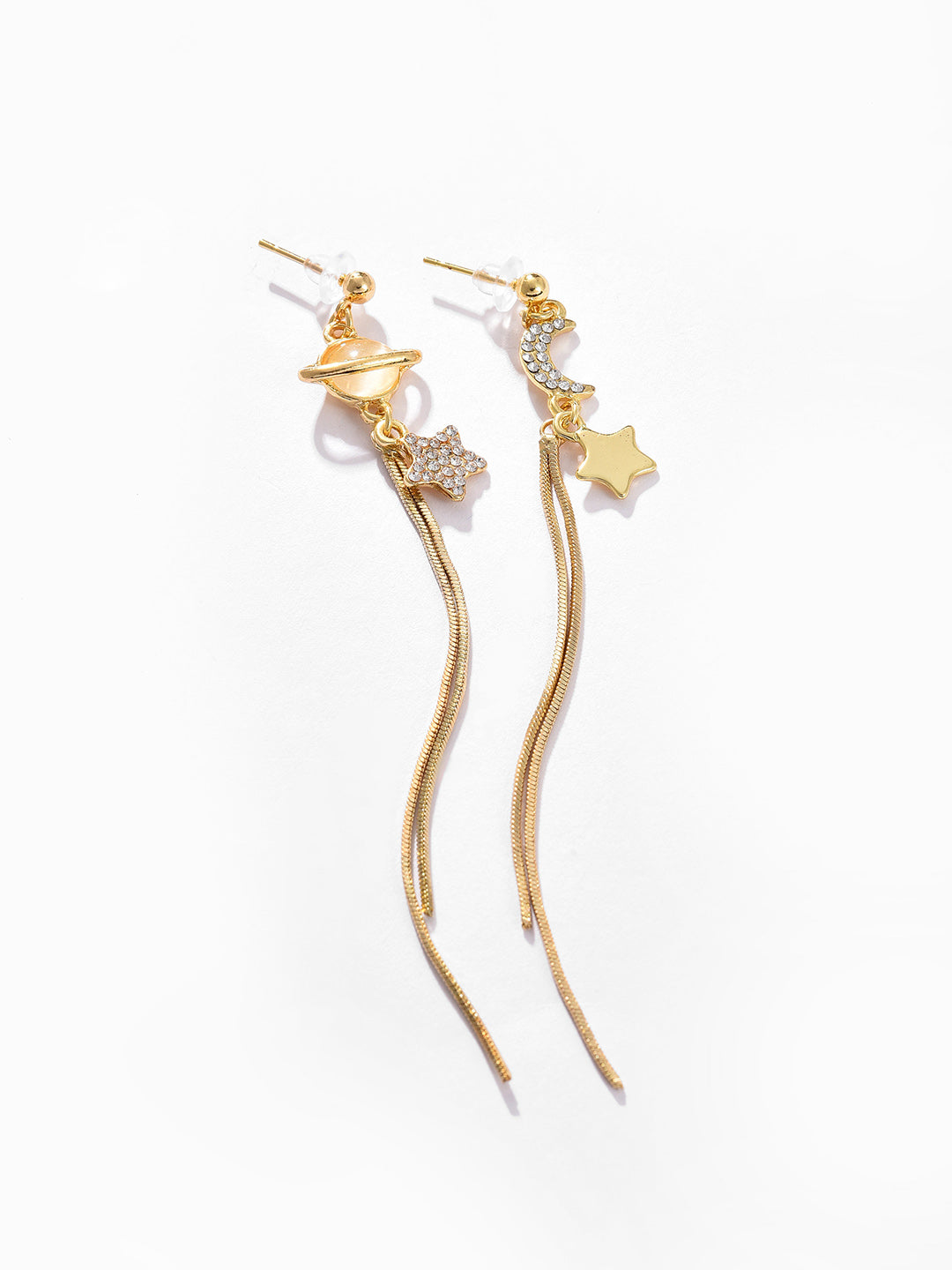 Gold Plated Designer Stone Drop Earring