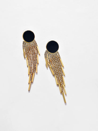 Gold Plated Designer Stone Drop Earring