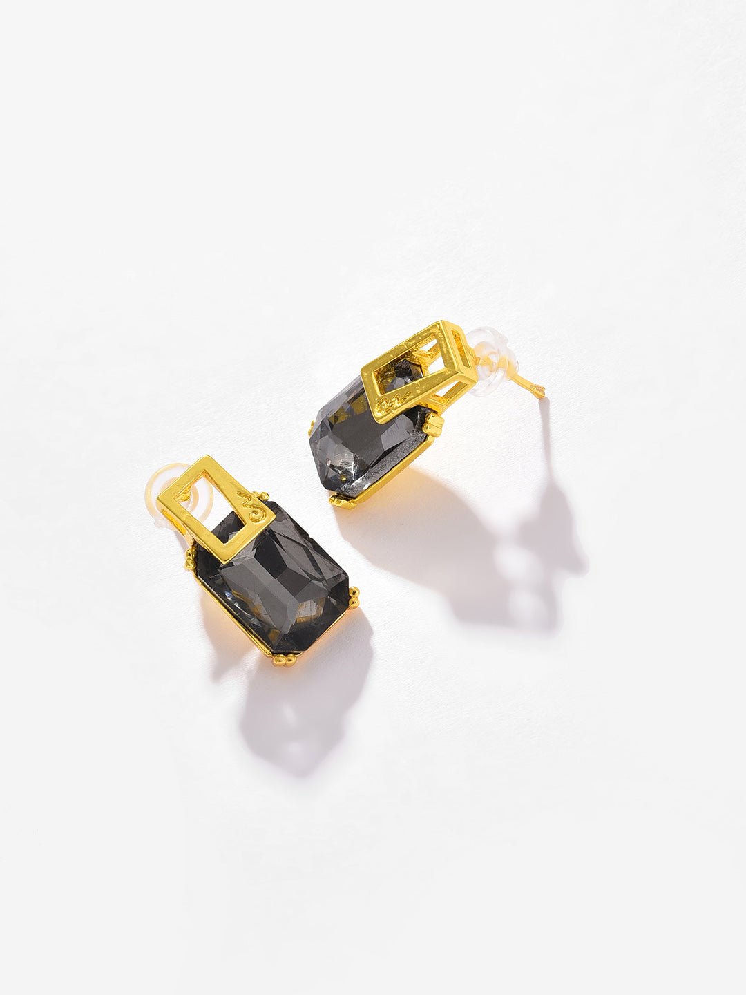 Gold Plated Designer Stone Stud