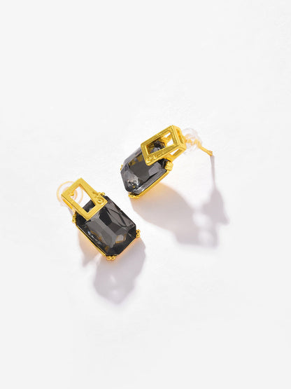 Gold Plated Designer Stone Stud