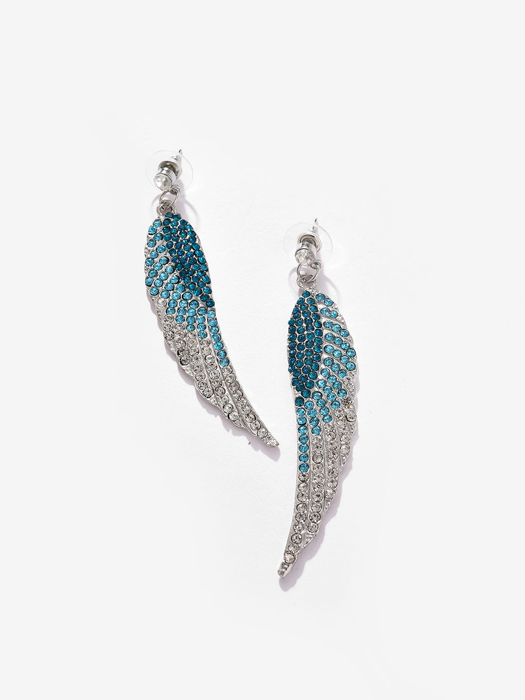Silver Plated Designer Stone Drop Earring