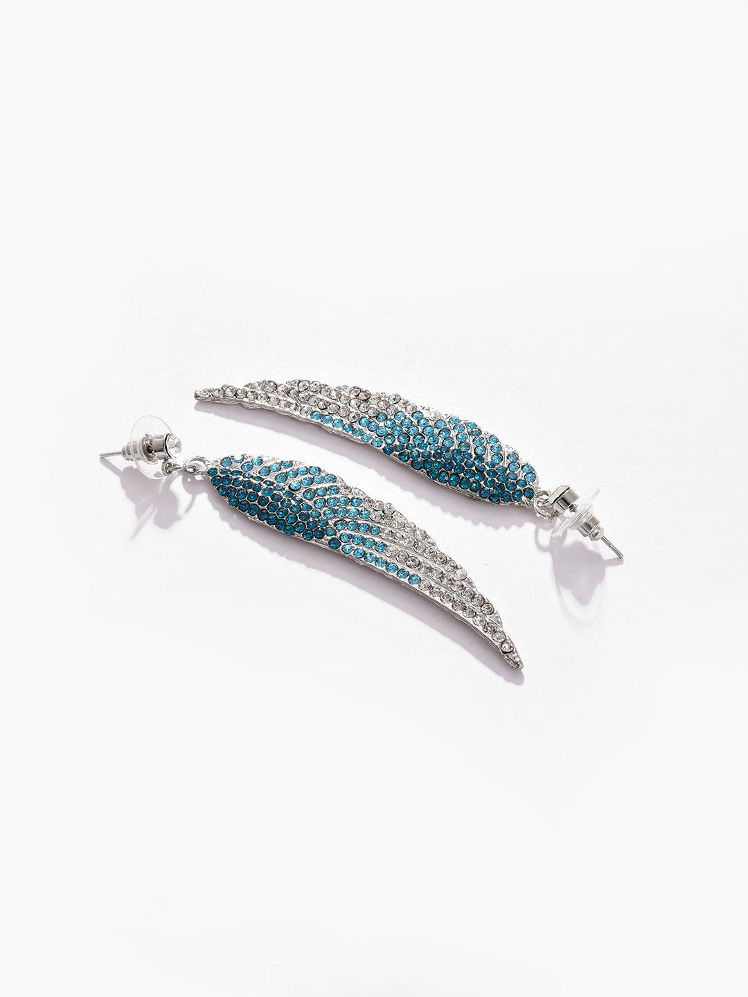Silver Plated Designer Stone Drop Earring