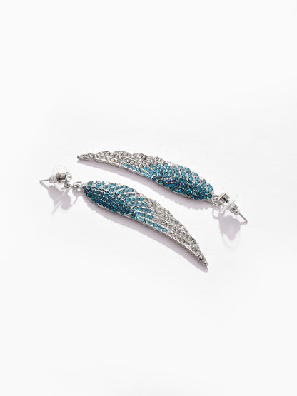 Silver Plated Designer Stone Drop Earring