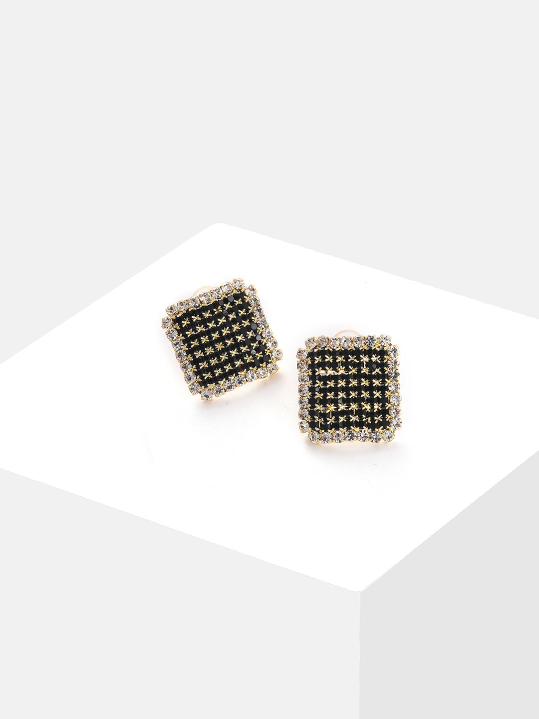 Silver Plated Designer Stone Stud