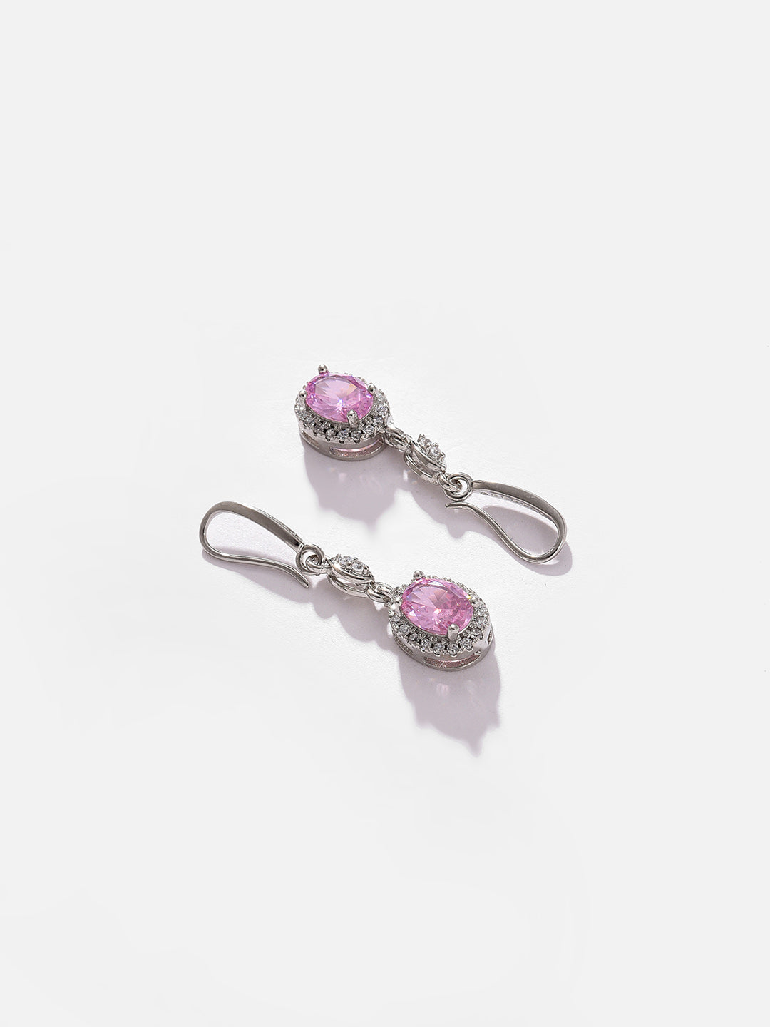 Silver Plated Designer Stone Drop Earring