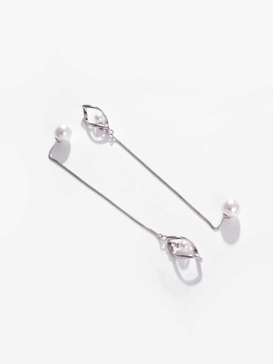 Silver Plated Pearls Drop Earring