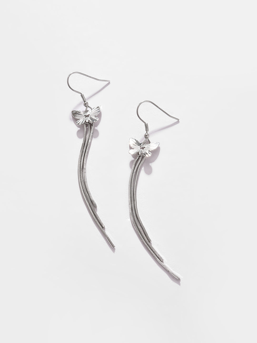 Silver Plated Designer Stone Drop Earring