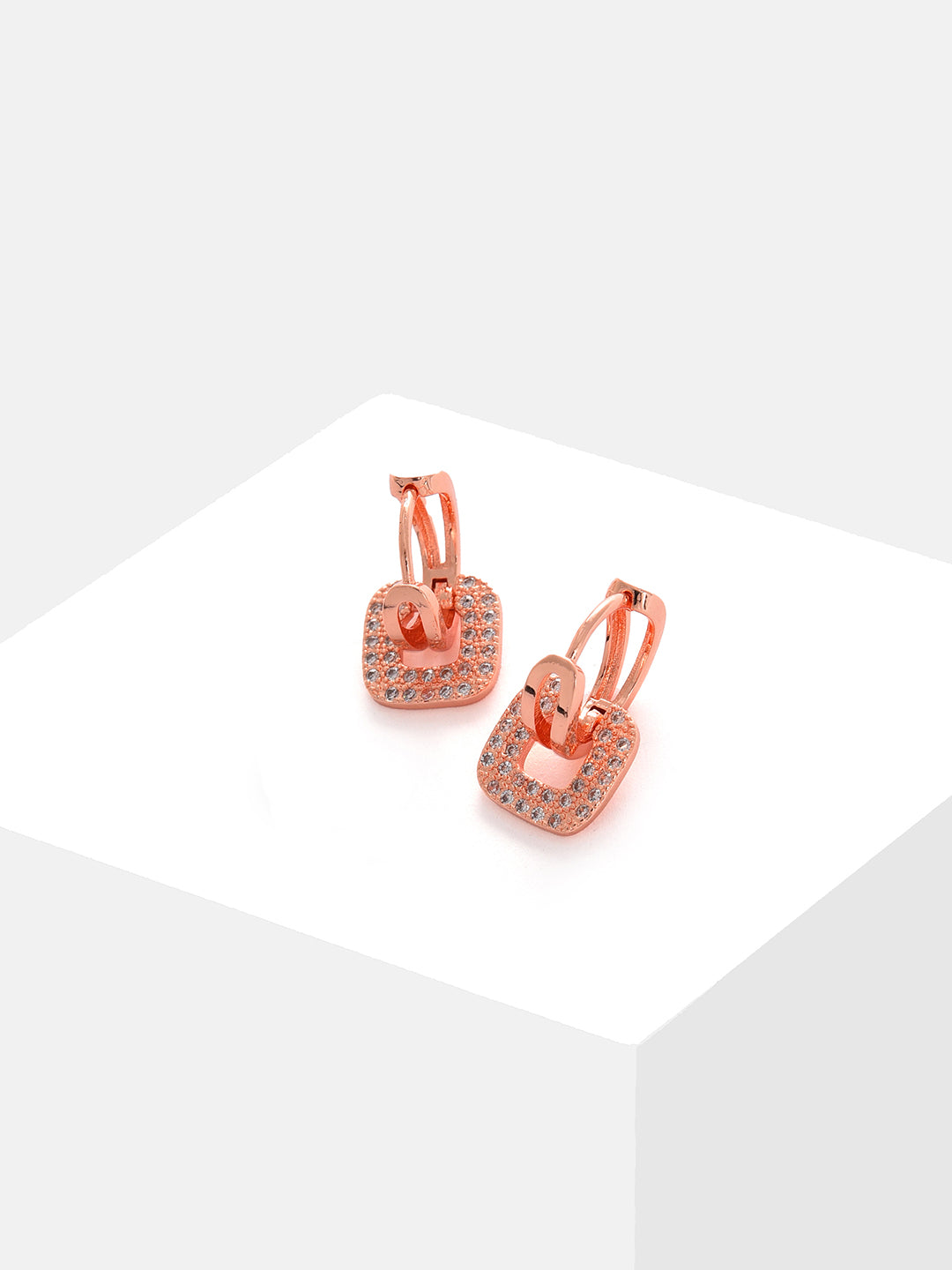 Gold Plated Designer Stone Stud