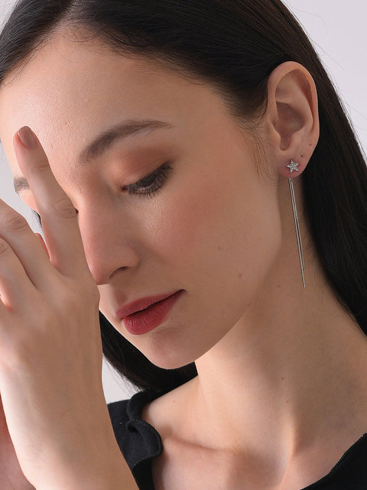 Gold Plated Designer Stone Drop Earring