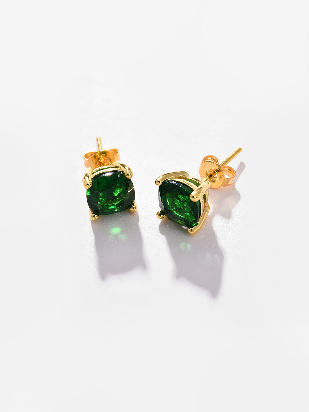 Gold Plated Designer Stone Stud