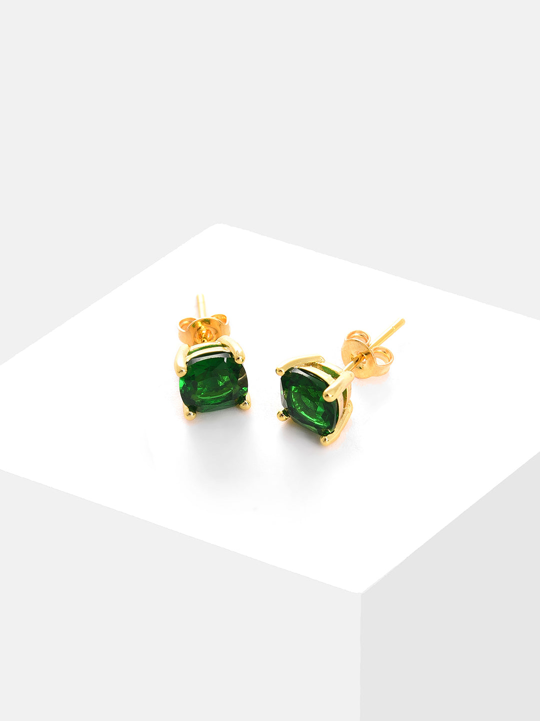 Gold Plated Designer Stone Stud