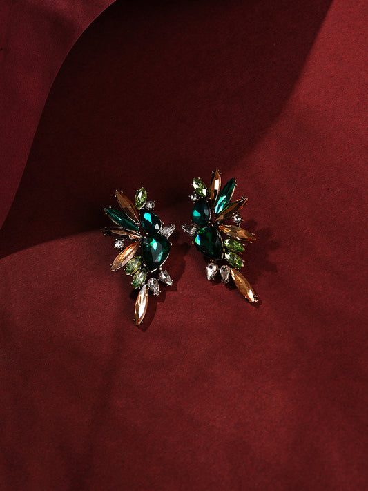 Gold Plated Designer Stone Stud