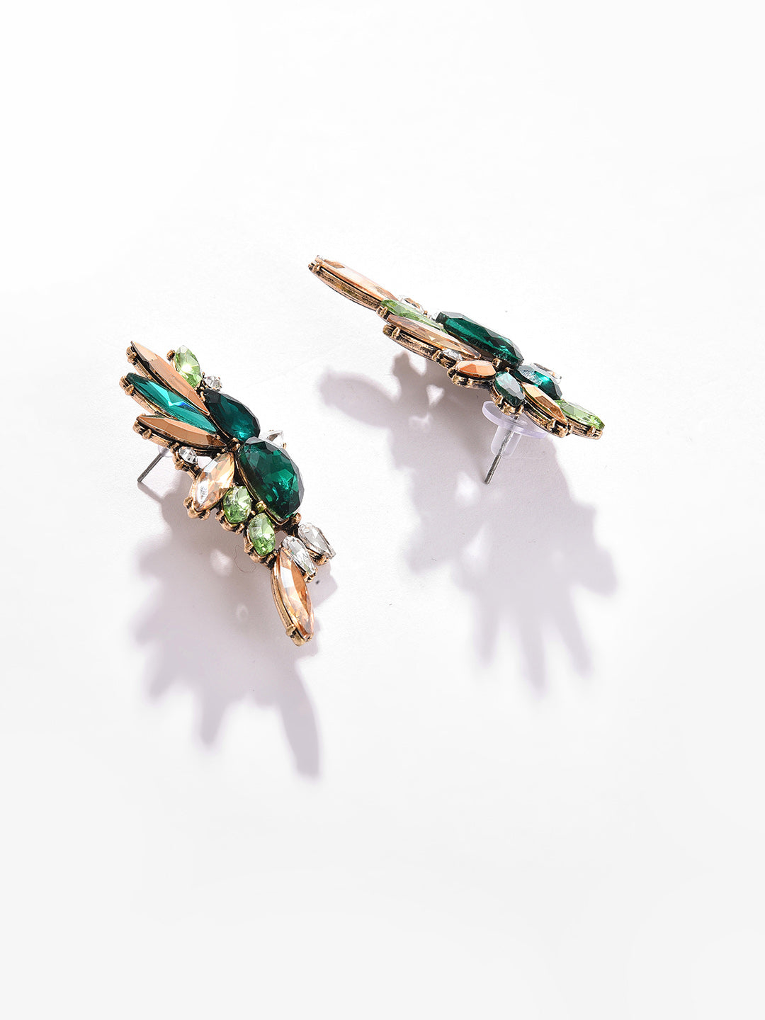 Gold Plated Designer Stone Stud
