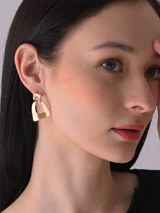Gold Plated Designer Drop Earring