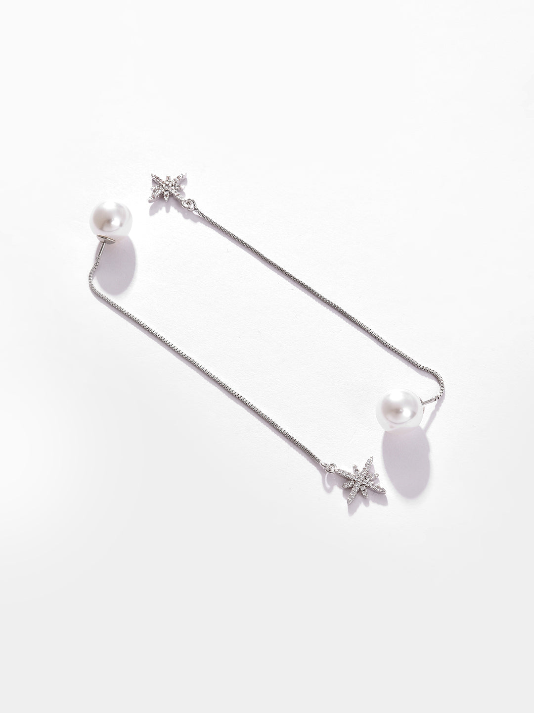 Silver Plated Pearls Drop Earring