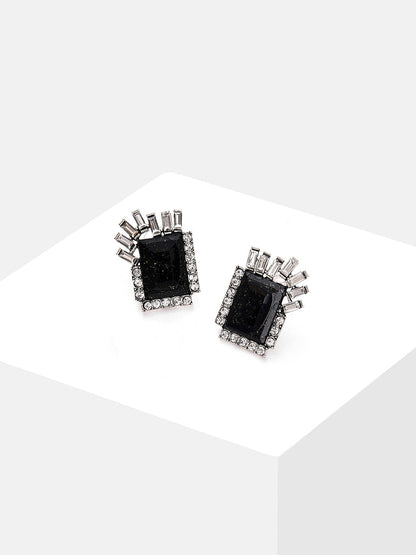 Silver Plated Designer Stone Stud