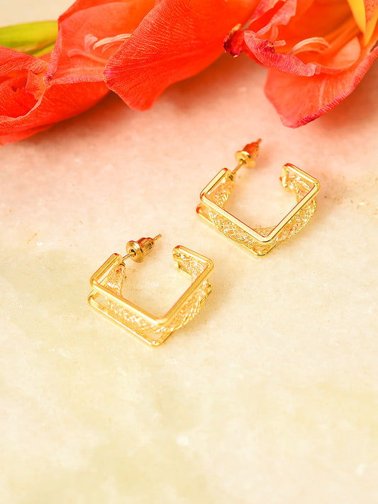 Gold Plated Designer Hoop Earring