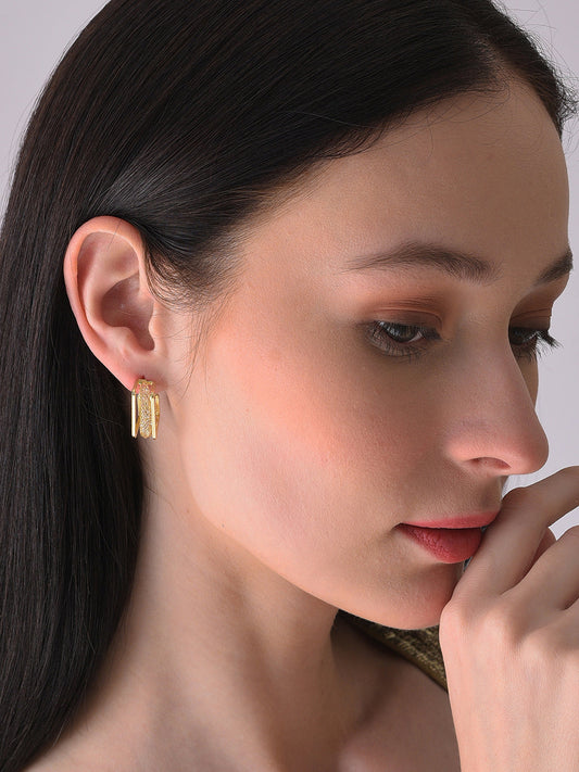 Gold Plated Designer Hoop Earring