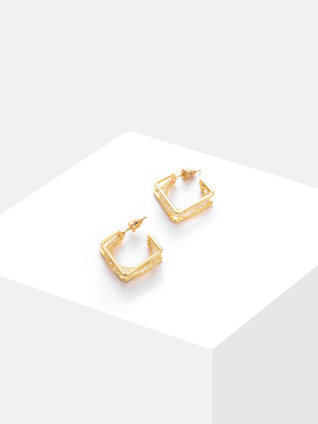 Gold Plated Designer Hoop Earring